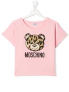 Moschino Kids Teen Leopard Teddy T-shirt - Pink