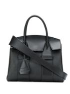Miu Miu Madras And Leather Handbag - Black