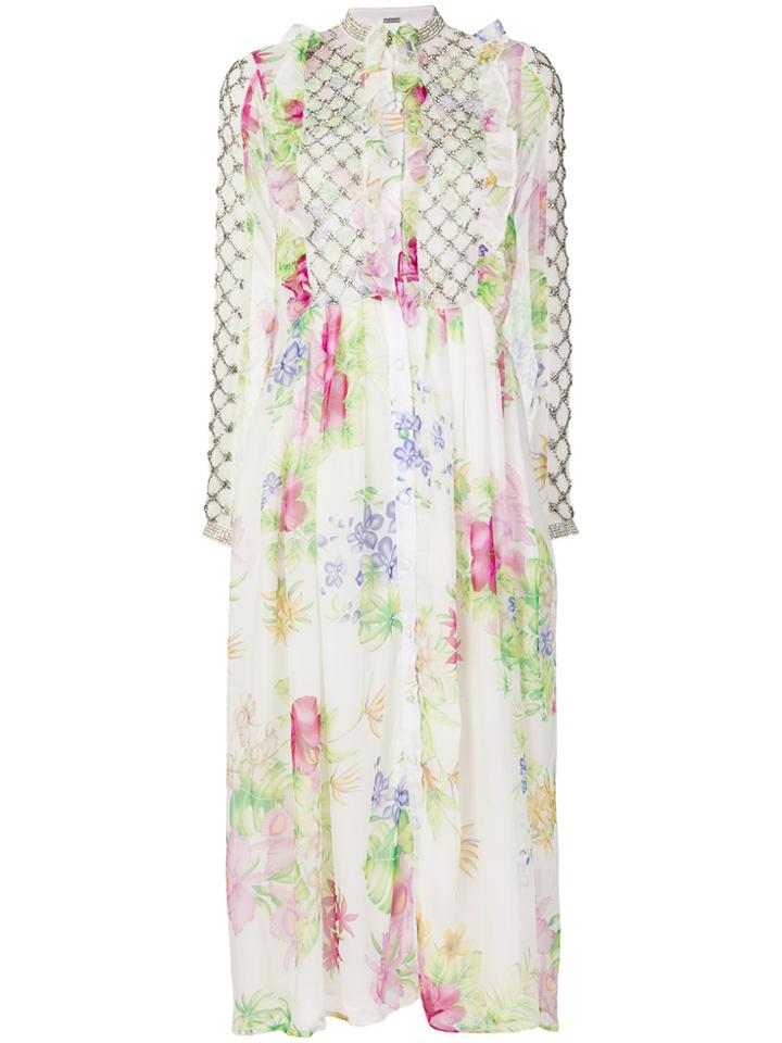Dodo Bar Or Floral Print Midi Dress - White