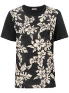 Moncler Floral Print T-shirt - Black
