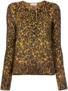 Paco Rabanne Leopard Print Fitted Sweater - Yellow & Orange