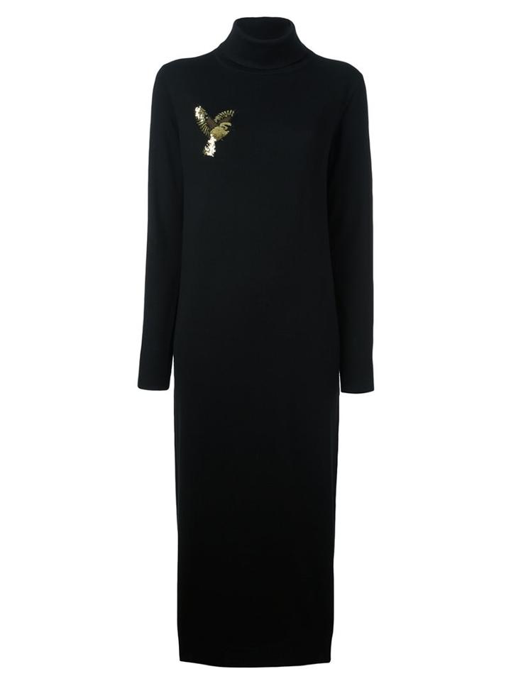 Markus Lupfer Turtleneck Longsleeved Dress, Women's, Size: Small, Black, Merino
