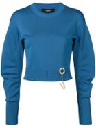 Versus Hardware Mutton Sleeve Sweater - Blue
