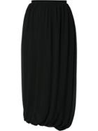 Comme Des Garçons Vintage Gathered Midi Skirt - Black