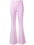 Emilio Pucci Pink Flared Leg Wool Trousers - Purple