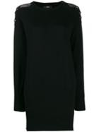 Diesel Cold-shoulder Sweater Dress - Black