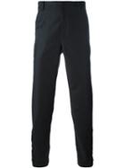 Lanvin Tailored Straight Fit Trousers, Men's, Size: 46, Black, Cotton/virgin Wool