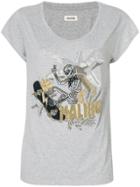 Zadig & Voltaire Meryl Canetille Skeleton T-shirt - Grey
