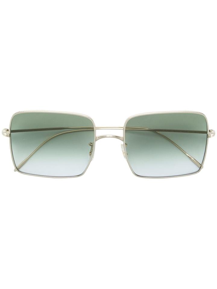 Oliver Peoples Gradient Lens Square Sunglasses - Metallic