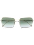 Oliver Peoples Gradient Lens Square Sunglasses - Metallic