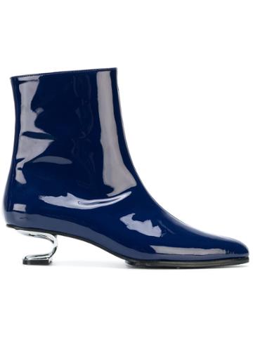 Nicole Saldaña Structural Heeled Boots - Blue