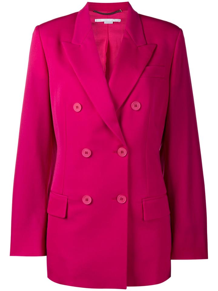 Stella Mccartney Nicola Double Breasted Jacket - Pink & Purple