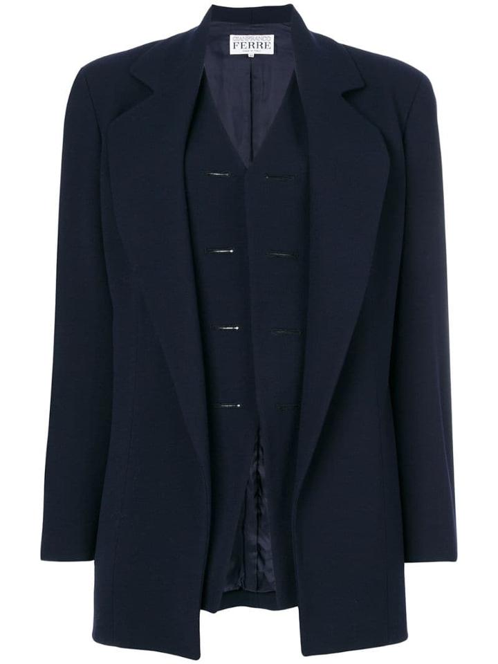 Gianfranco Ferre Pre-owned Waistcoat Coat - Blue