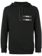 Neil Barrett Patch Detail Hoodie - Black