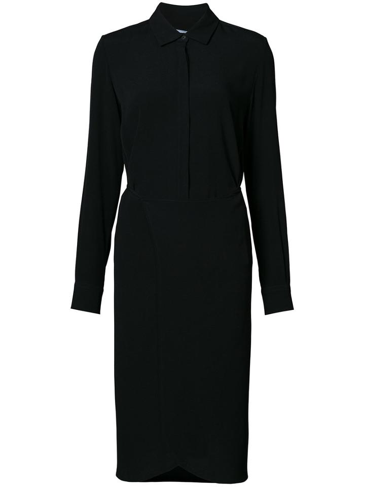 Midi Shirt Dress - Women - Silk/viscose - 10, Black, Silk/viscose, Rosetta Getty