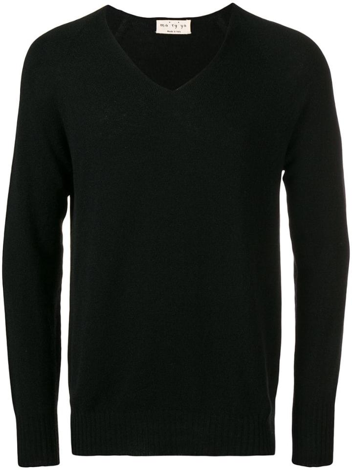 Ma'ry'ya V-neck Sweater - Black