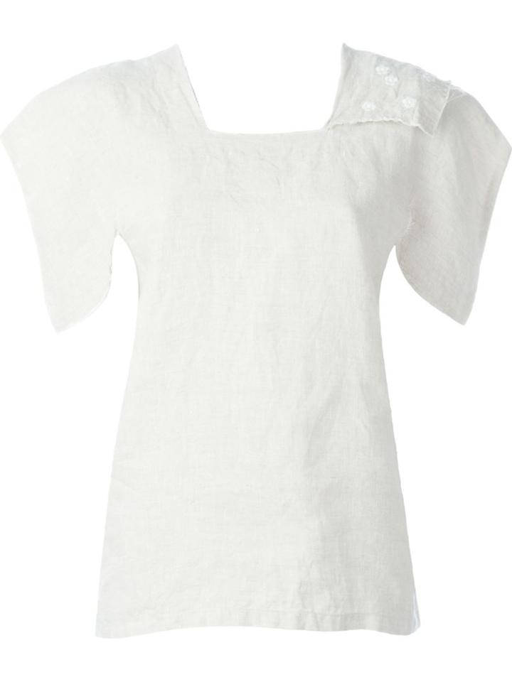 Comme Des Garçons Comme Des Garçons Distressed Top, Women's, Size: S, Nude/neutrals, Linen/flax/cotton