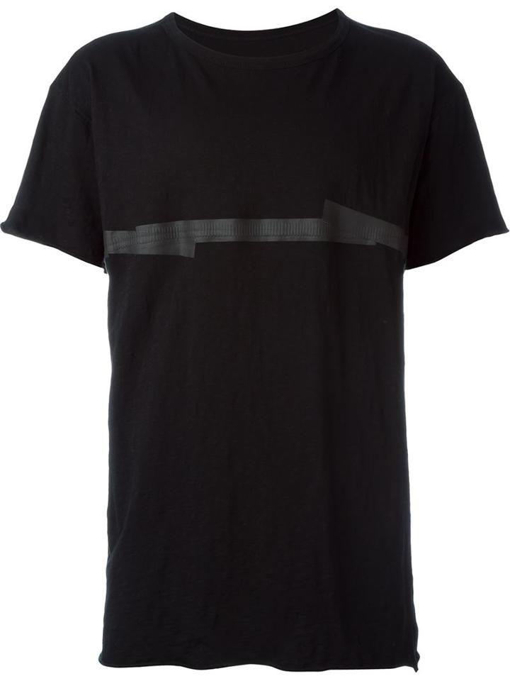 Isaac Sellam Experience Taped T-shirt, Men's, Size: Large, Black, Cotton