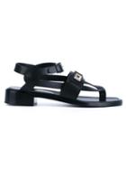 Proenza Schouler Embellished Leather Sandals, Women's, Size: 41, Black, Leather