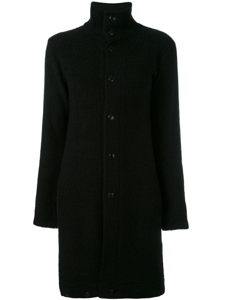 Yohji Yamamoto Pre-owned Long Funnel Neck Jacket - Black