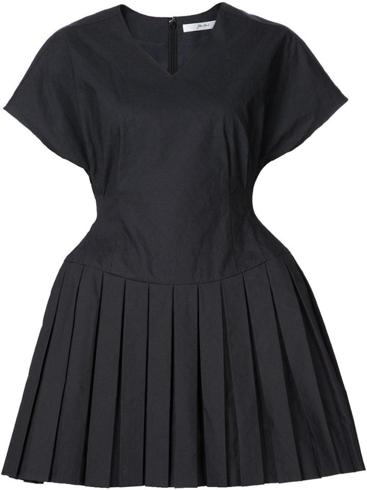 Julien David V-neck Flared Dress - Blue