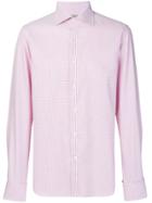 Canali Micro Print Button-down Shirt - Pink