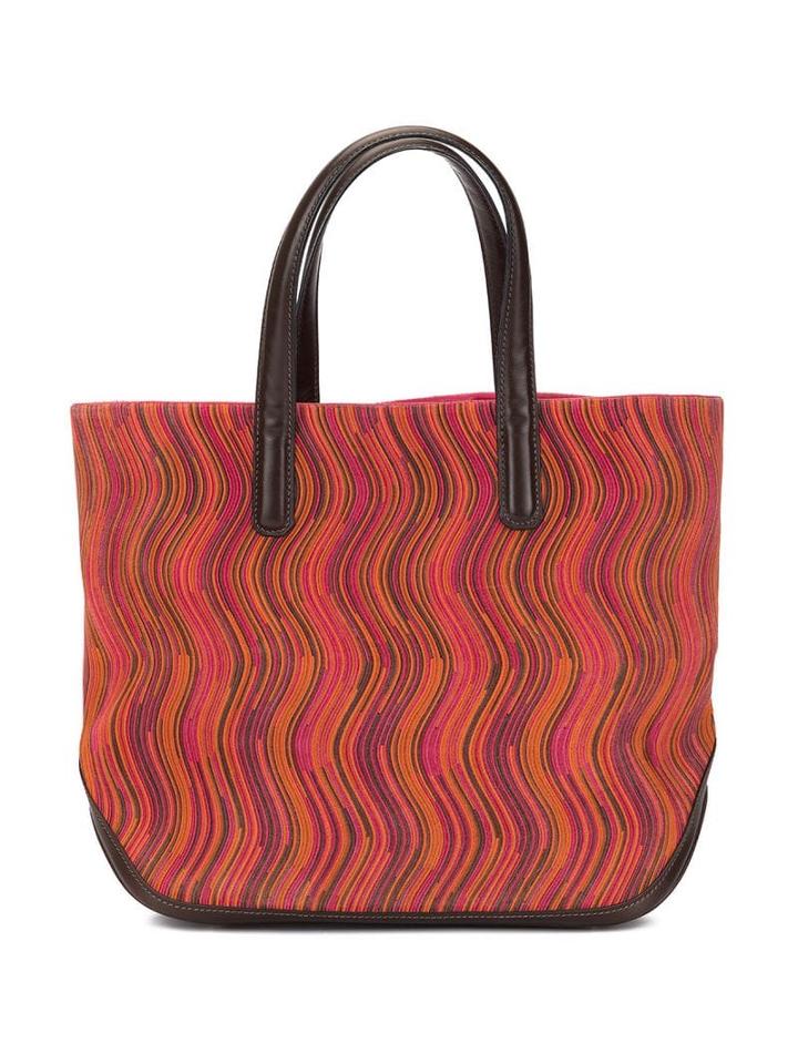Hermès Pre-owned Vibrato Print Canoe Tote - Multicolour