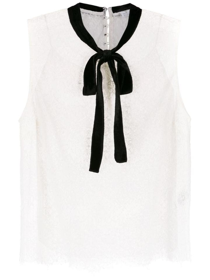 Nk Pussy Bow Shirt - White