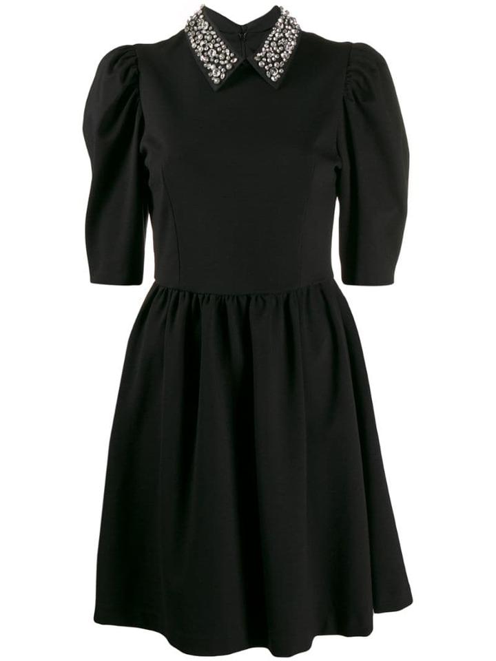 Be Blumarine Crystal Collar Dress - Black