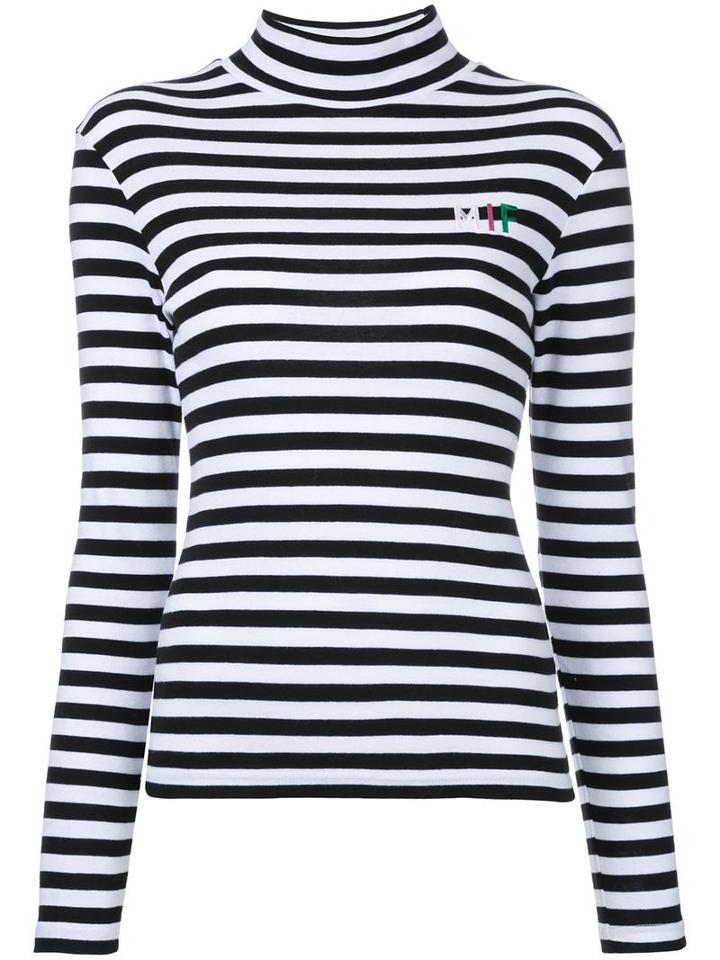 Fleamadonna Striped Longlseeved T-shirt, Women's, Size: Medium, Black, Cotton