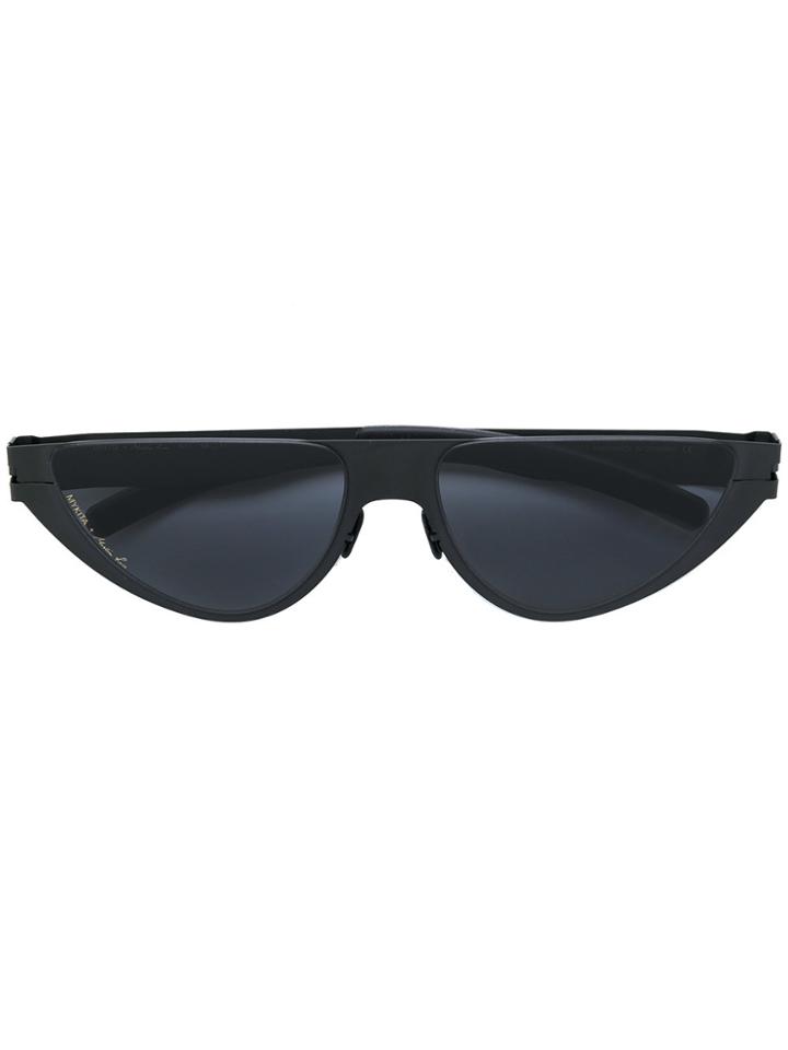 Martine Rose Cat Eye Frame Sunglasses - Black