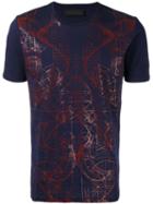 Diesel Black Gold - Tonal Graphic Print T-shirt - Men - Cotton - L, Blue, Cotton