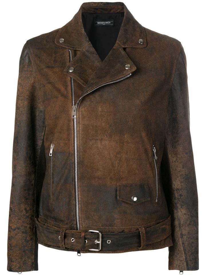 Simonetta Ravizza Lilla Biker Jacket - Brown