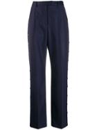 Christopher Kane Snap Tailored Trousers - Blue