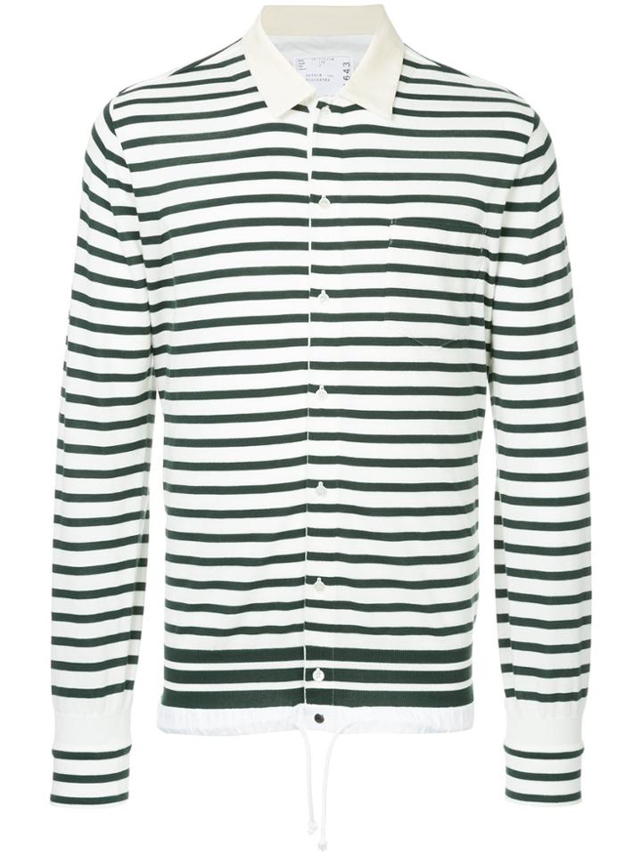 Sacai Striped Button Shirt - White