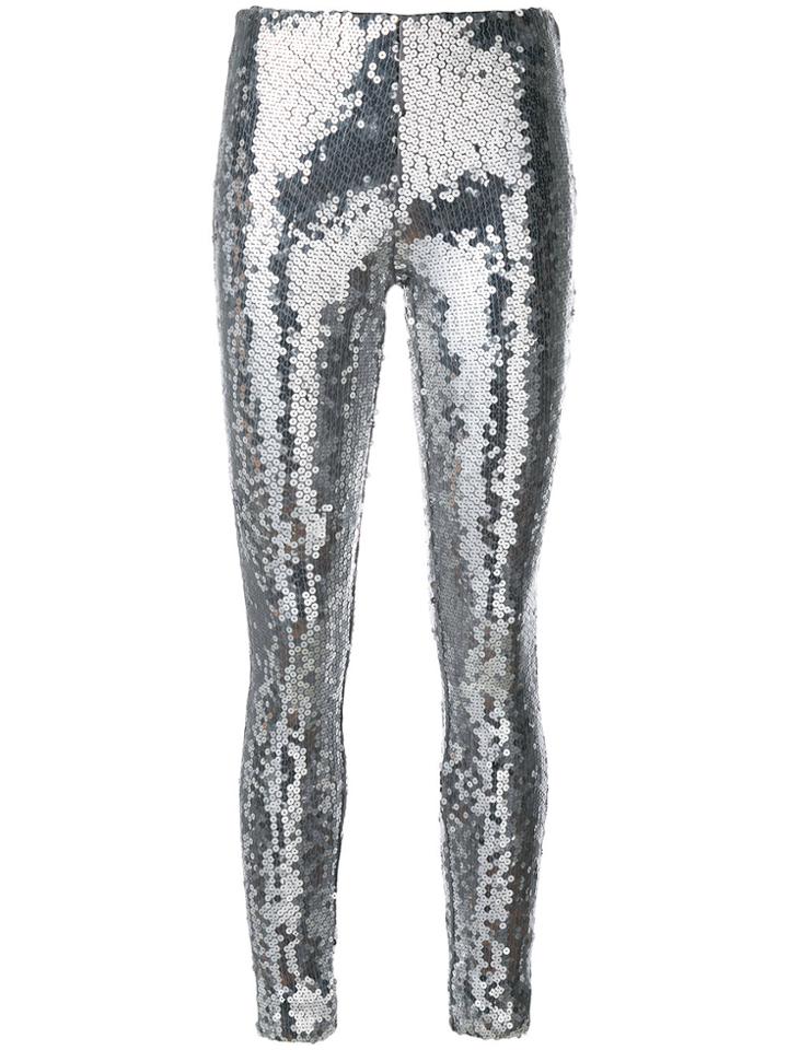 Paco Rabanne Sequinned Leggings - Metallic
