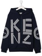 Kenzo Kids Logo Hoodie - Blue