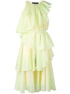 Anna October Ruffle Tiered Dress, Women's, Size: Small, Green, Polyethylene/silk