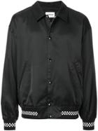 Monkey Time Satin Bomber Jacket - Black