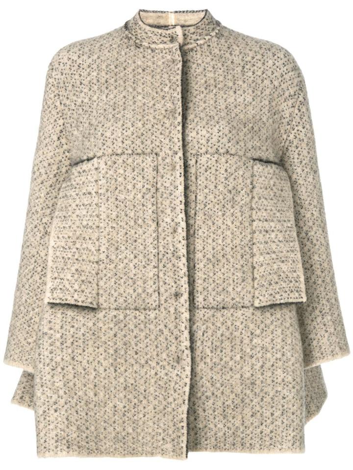 Boboutic Layered Cape Coat - Nude & Neutrals