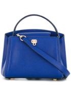 Valextra Mini 'triennale Topendol' Tote, Women's, Blue, Calf Leather