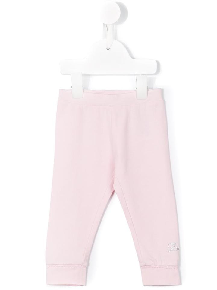 Liu Jo Kids Logo Rhinestone Track Pants, Infant Girl's, Size: 6 Mth, Pink/purple