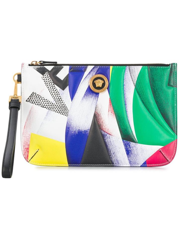 Versace Printed Medusa Clutch Bag - Green
