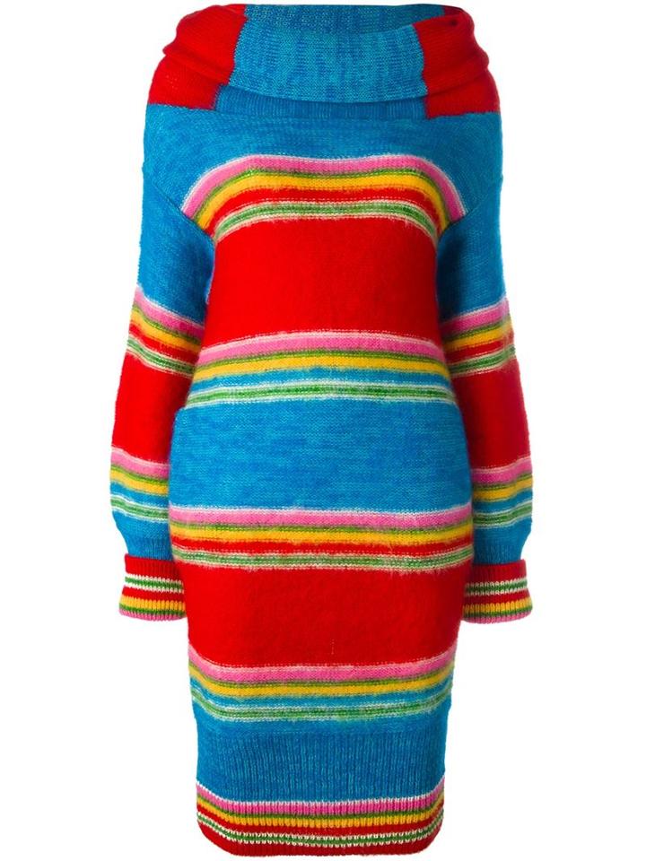 Kansai Yamamoto Vintage Cowl Neck Knit Dress