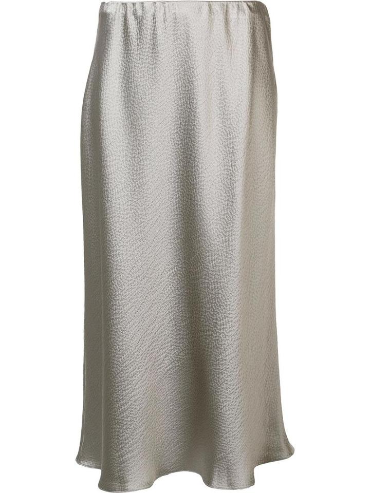 Peter Cohen A-line Skirt, Women's, Size: Large, Grey, Silk/acetate