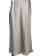 Peter Cohen A-line Skirt, Women's, Size: Large, Grey, Silk/acetate