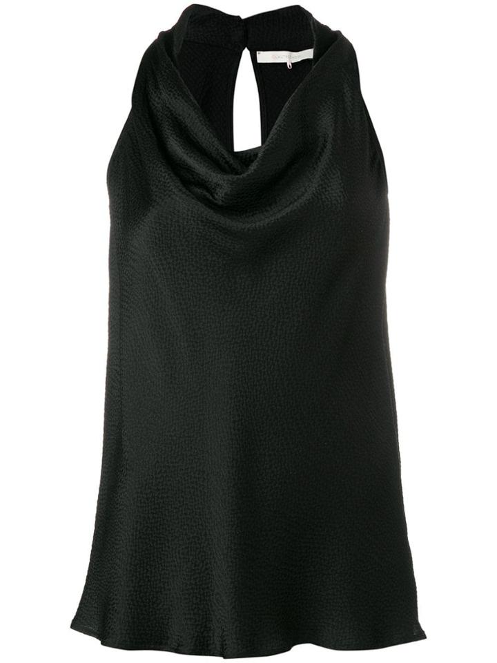 L'autre Chose Draped Halterneck Top - Black
