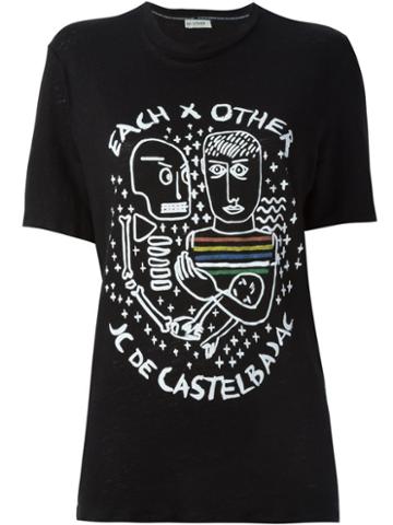Each X Other - Jean-charles De Castelbajac X Eachxother 'skeleton' T-shirt - Women - Linen/flax - M, Black, Linen/flax