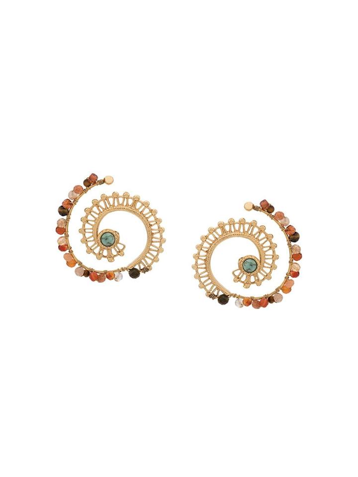 Gas Bijoux Spiral Earrings - Orange