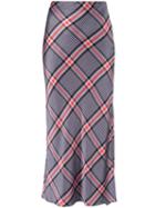 Fleur Du Mal Tanzanite Check Skirt - Purple
